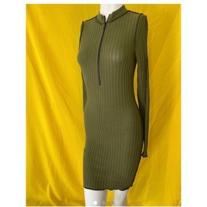 Olive green long sleeve dress